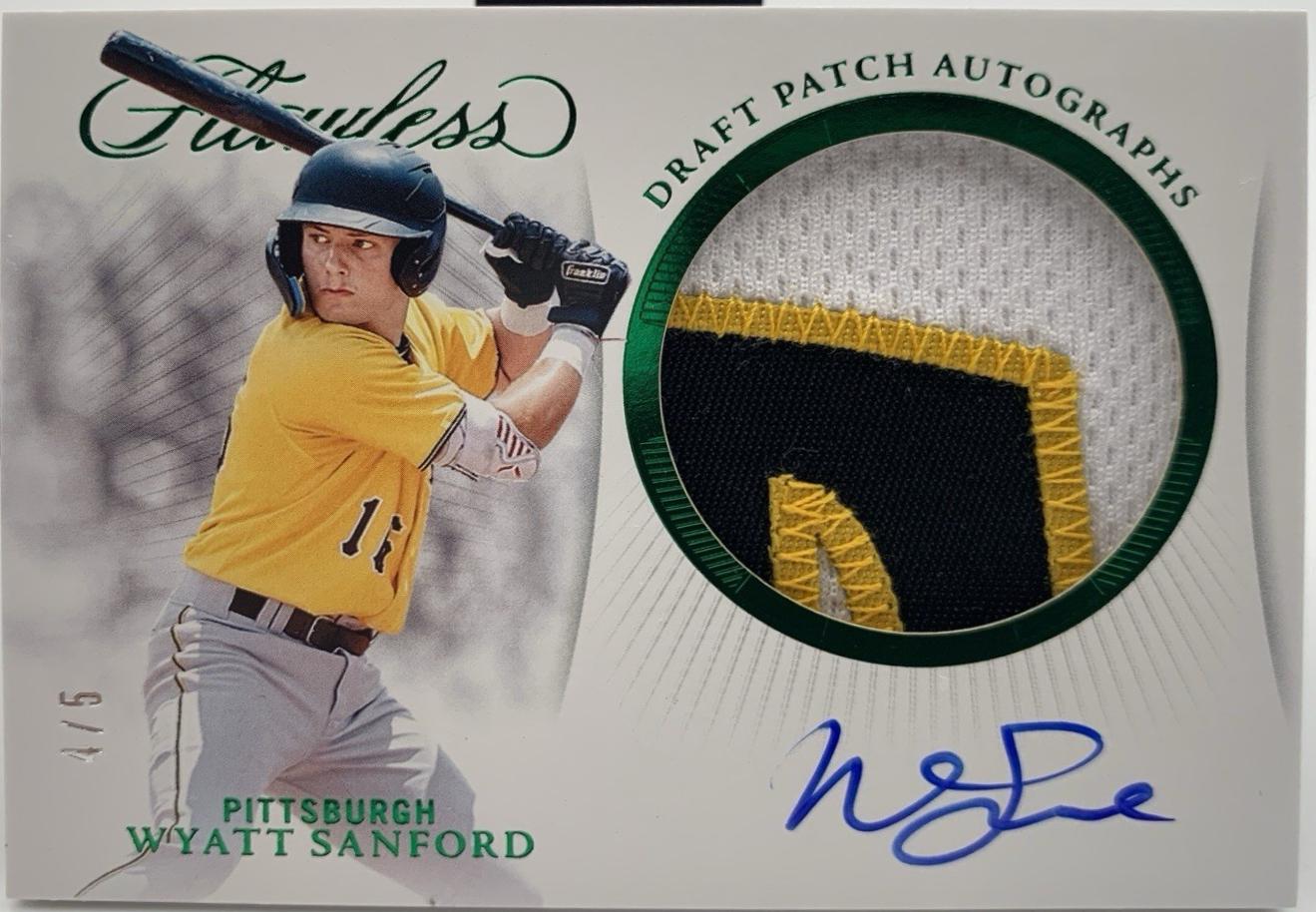 Wyatt Sanford #49 2025 Panini Flawless Baseball Draft Patch Autographs