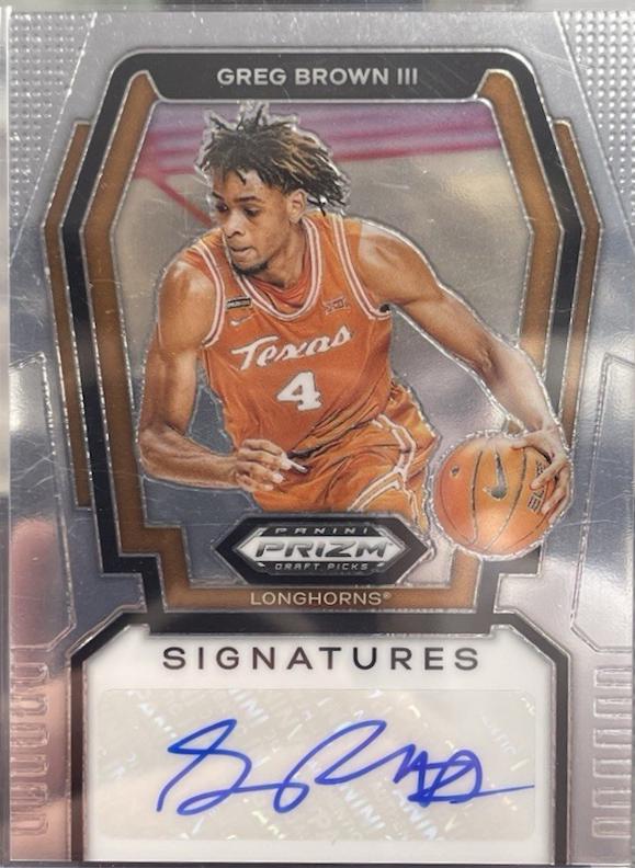 Greg Brown III #S-GBW Basketball Cards 2024 Panini Prizm Draft Picks Signature