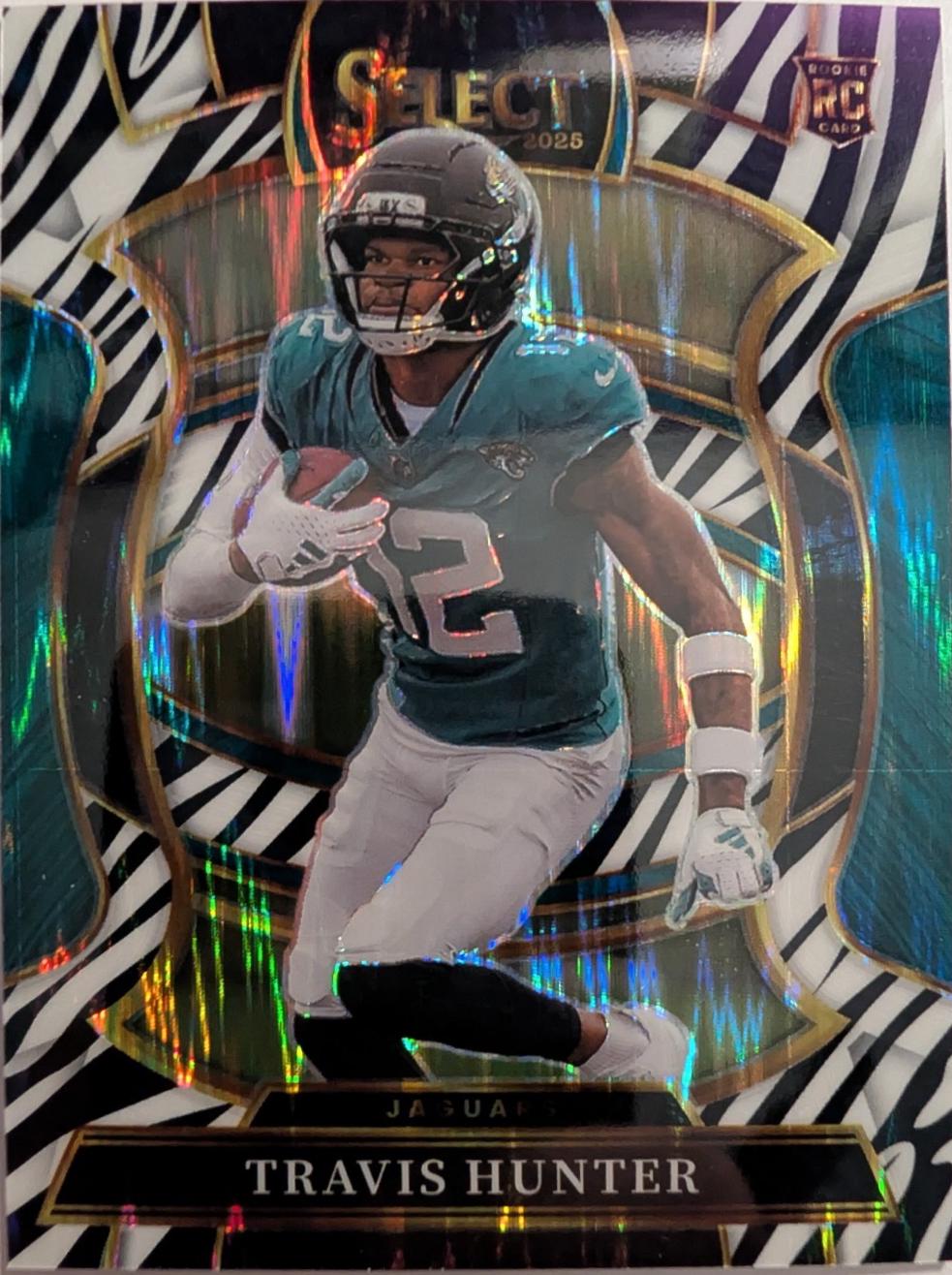 Travis Hunter [Zebra Prizm Shock] #28 Prices | 2025 Panini Select