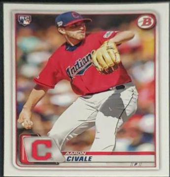 Aaron Civale #40 Baseball Cards 2020 Bowman