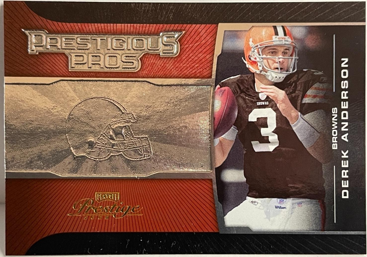 Derek Anderson [Red] #PPR-2 Prices | 2008 Playoff Prestige Prestigious ...