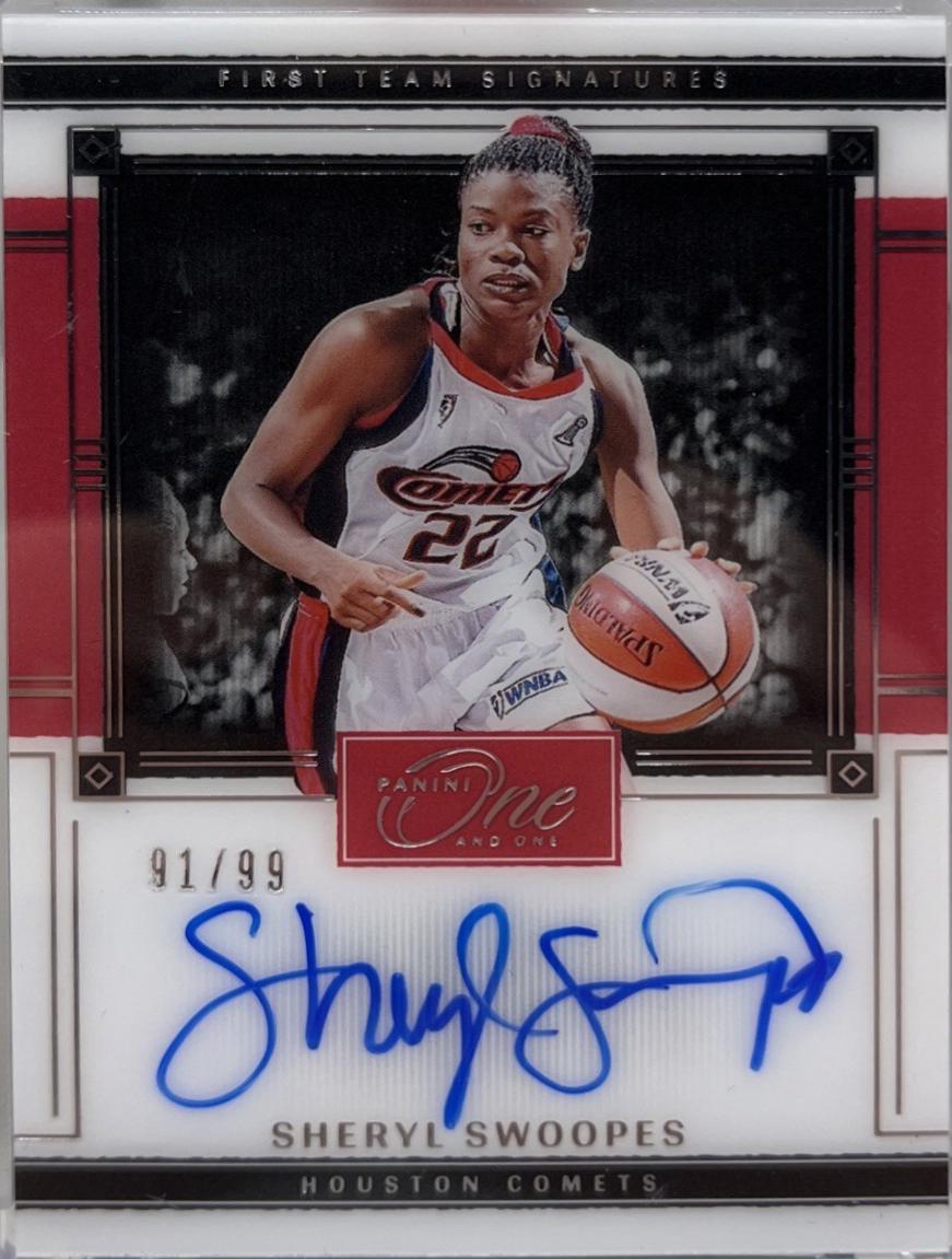 Sheryl Swoopes #4 2025 Panini One And One WNBA First Team Signature