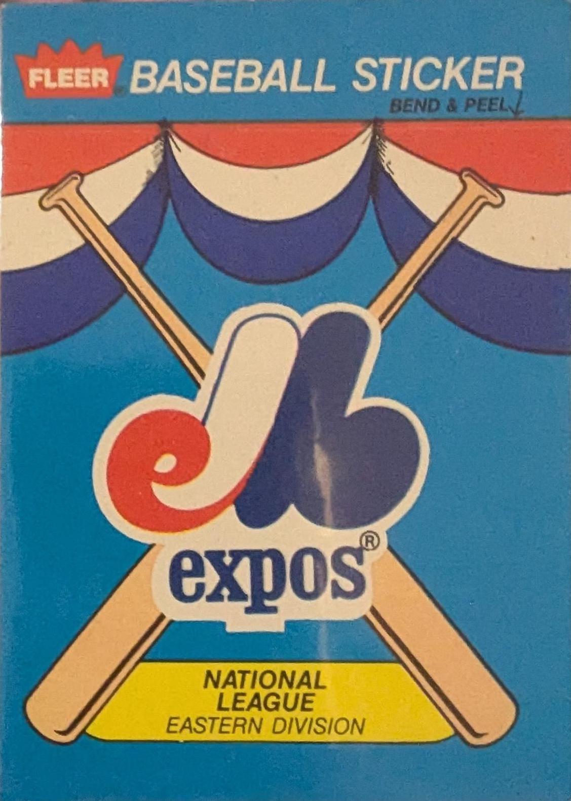 Expos Team Stickers Baseball Cards 1989 Fleer