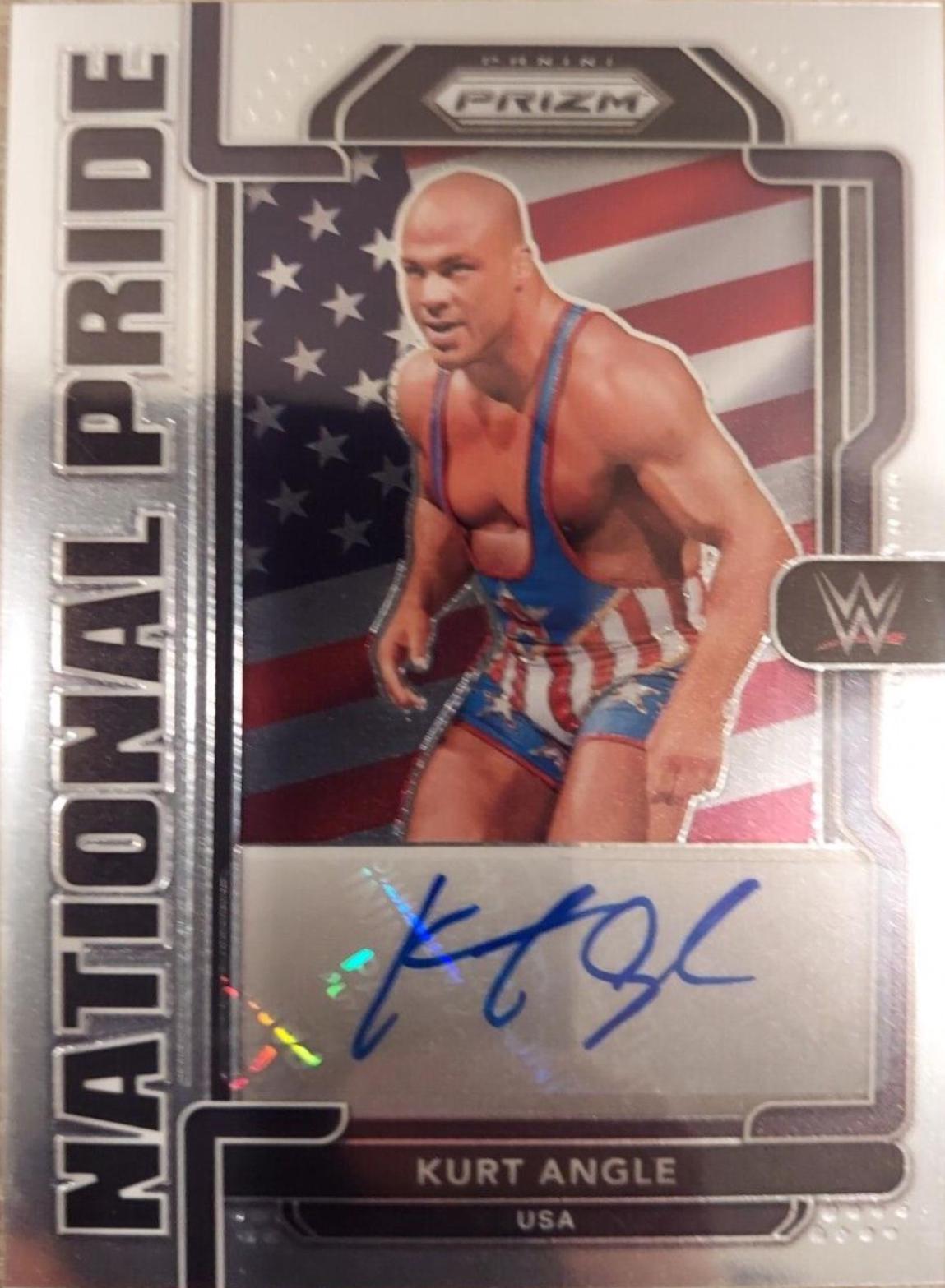 Kurt Angle #NP-KAG Wrestling Cards 2022 Panini Chronicles WWE National Pride Signatures
