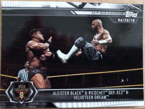 Aleister Black & Ricochet def. EC3 & Velveteen Dream #35 Wrestling Cards 2019 Topps WWE NXT