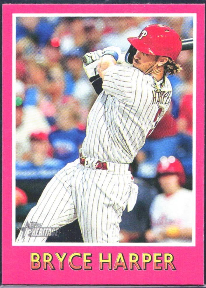 Bryce Harper #75BS-18 Baseball Cards 2024 Topps Heritage Mini Sensation