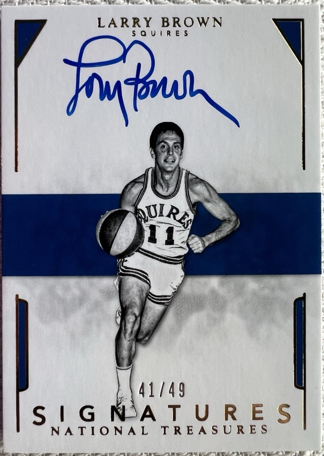 Larry Brown #S-LBR 2015-16 Panini National Treasures Basketball Signatures