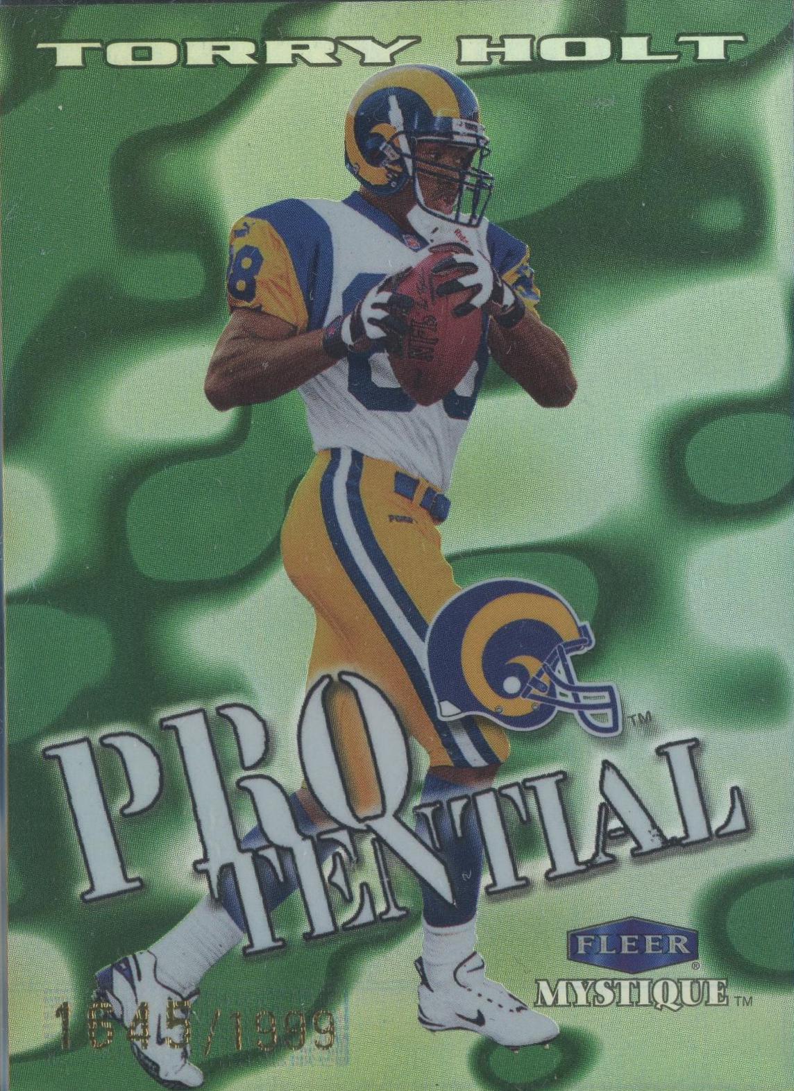 Torry Holt #9 Football Cards 1999 Fleer Mystique Protential