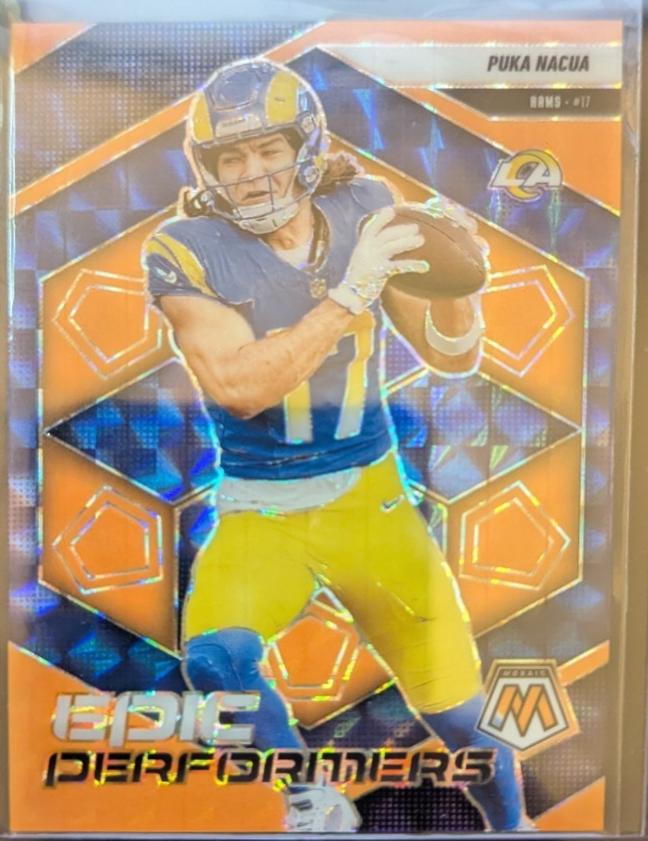 Puka Nacua [Mosaic Orange Fluorescent] #7 Prices | 2025 Panini
