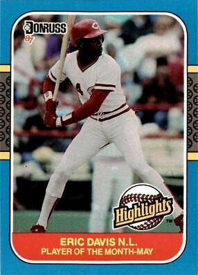 Eric Davis #8 Baseball Cards 1987 Donruss Highlights