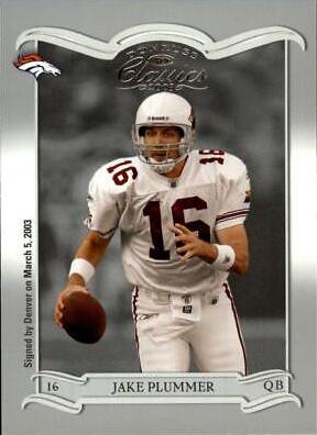 Jake Plummer #1 Football Cards 2003 Panini Donruss Classics