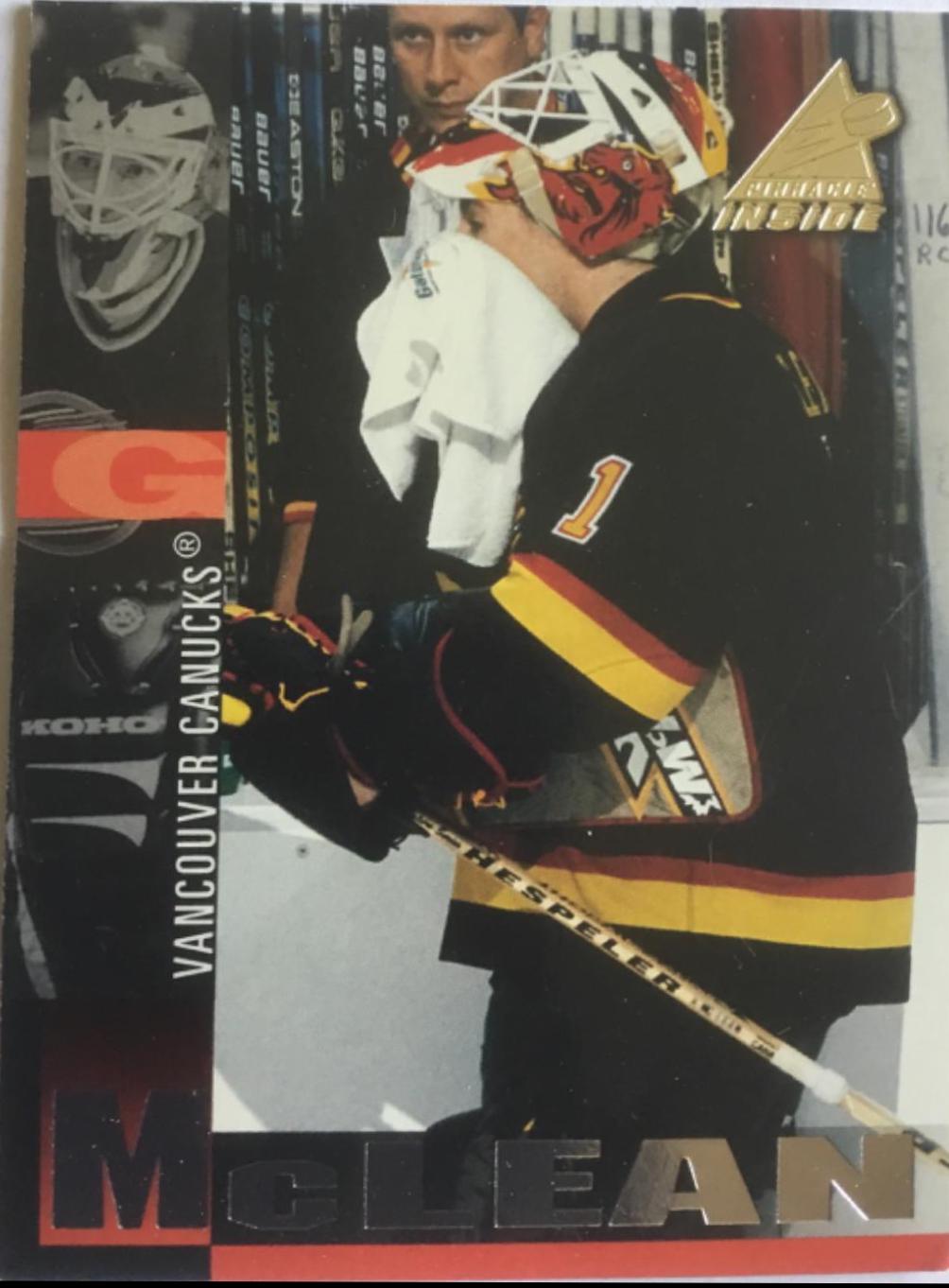 Kirk Mclean #60 Hockey Cards 1997 Pinnacle Inside