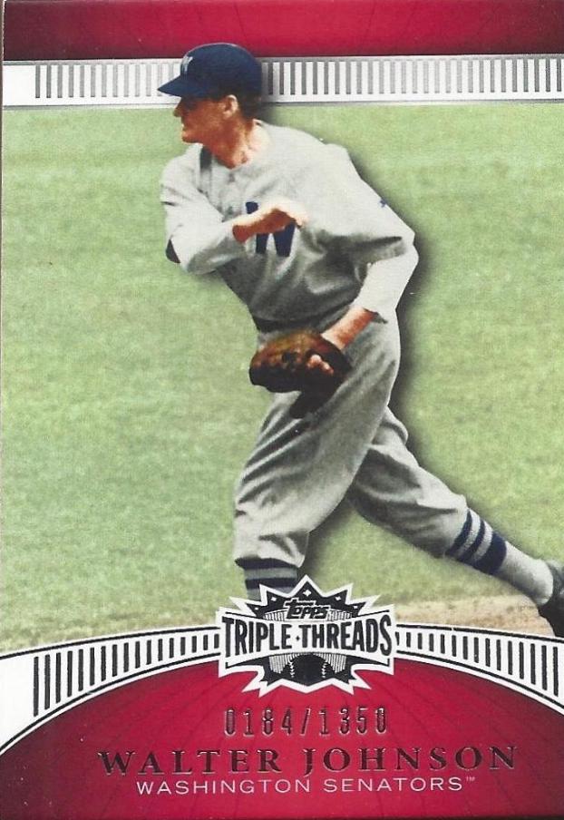 Walter Johnson #49 Baseball Cards 2010 Topps Triple Threads