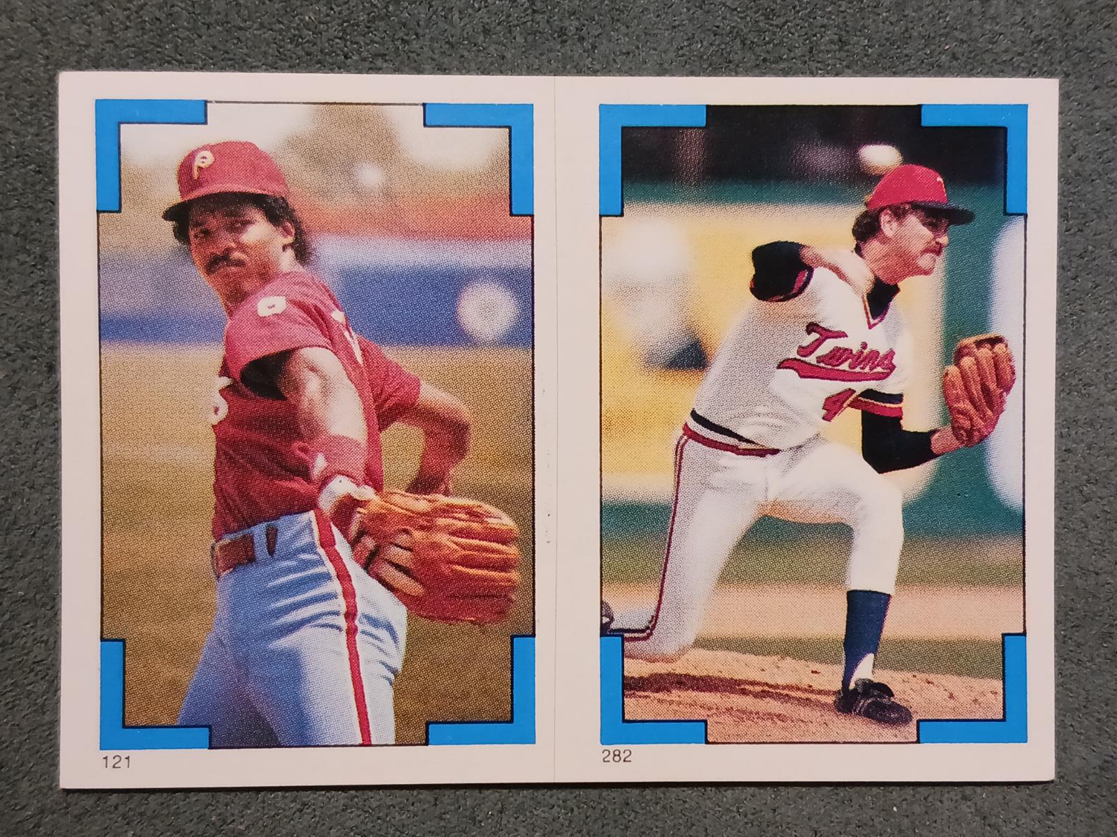 Juan Samuel, Mike Smithson Baseball Cards 1986 Topps Stickers