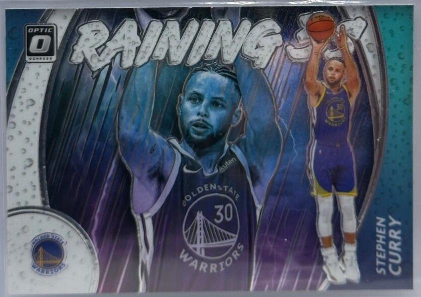 Stephen Curry #5 Basketball Cards 2020 Panini Donruss Optic Raining 3s