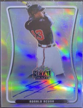 Ronald Acuna #BA-RA1 2020 Leaf Metal Draft Autographs Baseball