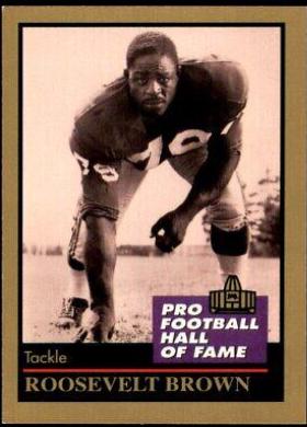 Roosevelt Brown #19 Football Cards 1991 Enor Pro HOF