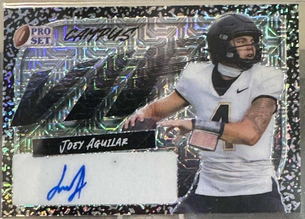 Joey Aguilar #VIP-JA1 2023 Pro Set Metal Campus Vip Autograph Football