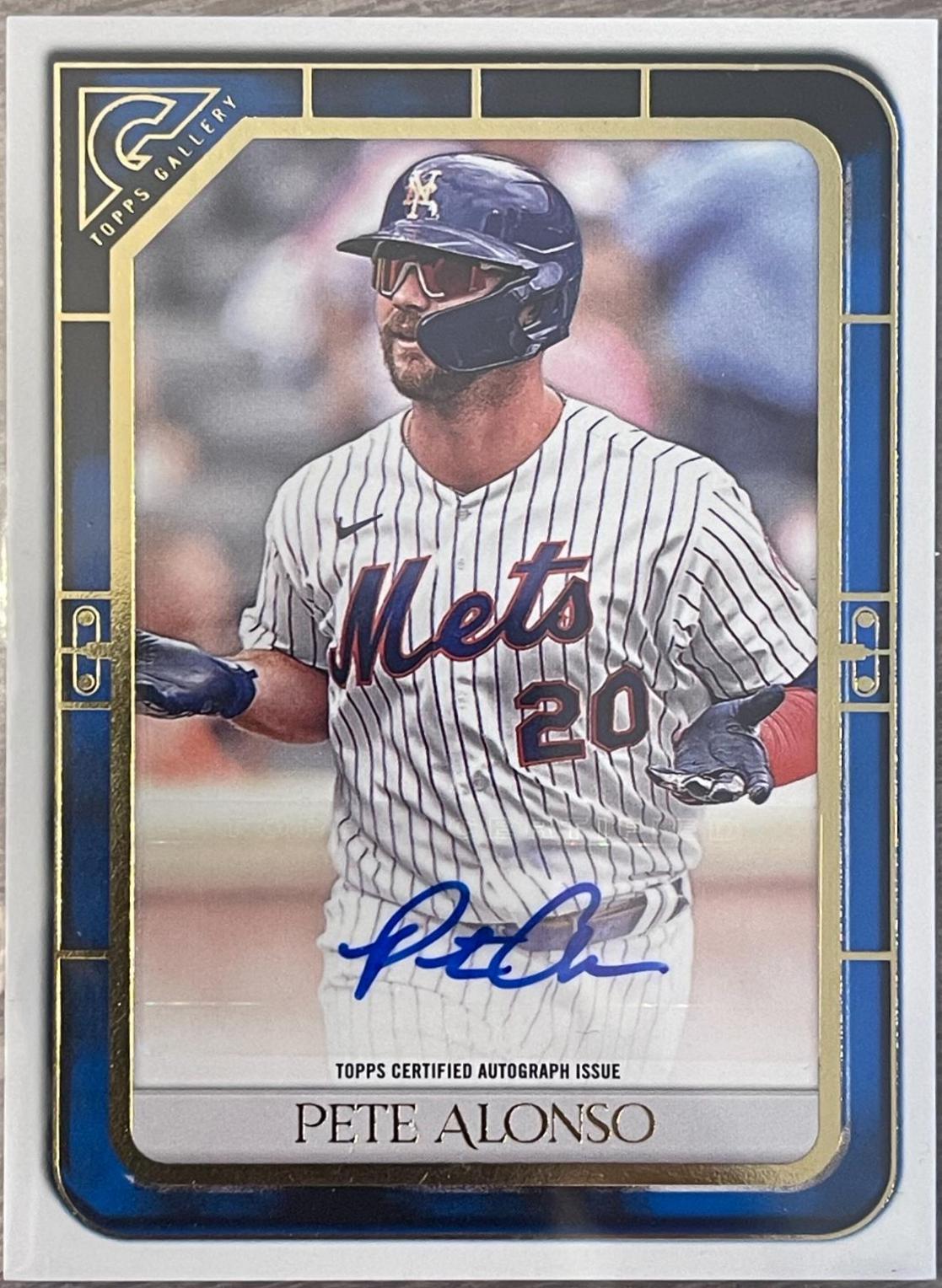 Pete Alonso #VA-PA Baseball Cards 2021 Topps Gallery Veterans Autographs