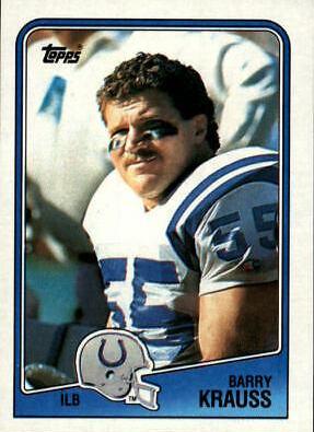 Barry Krauss #127 Football Cards 1988 Topps
