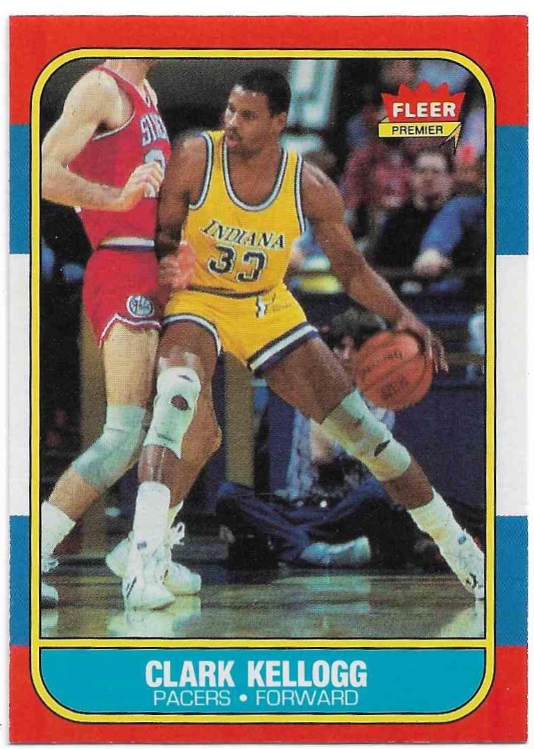 Clark Kellogg #58 Basketball Cards 1986 Fleer