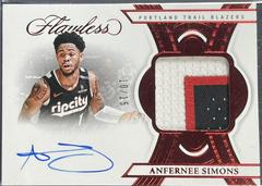 Anfernee Simons [Ruby] #14 Basketball Cards 2024 Panini Flawless Patch Autograph Prices