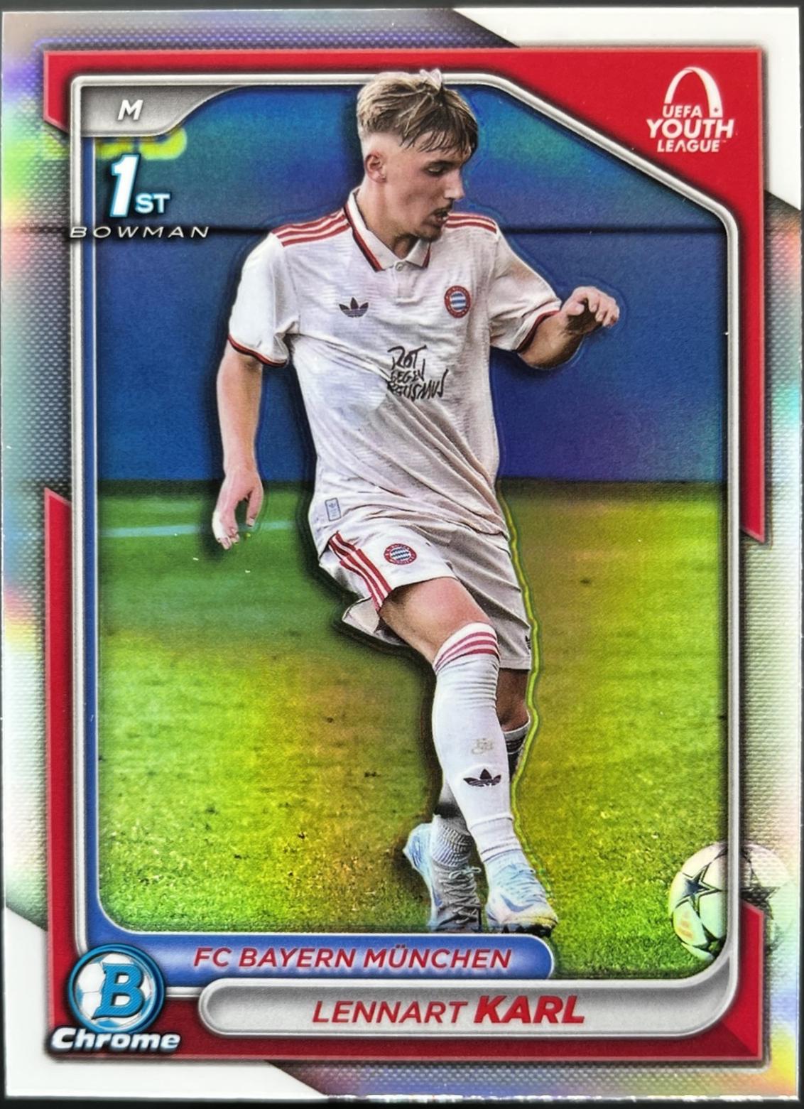 Lennart Karl #BU-LK Soccer Cards 2024 Topps Chrome UEFA Bowman Youth League
