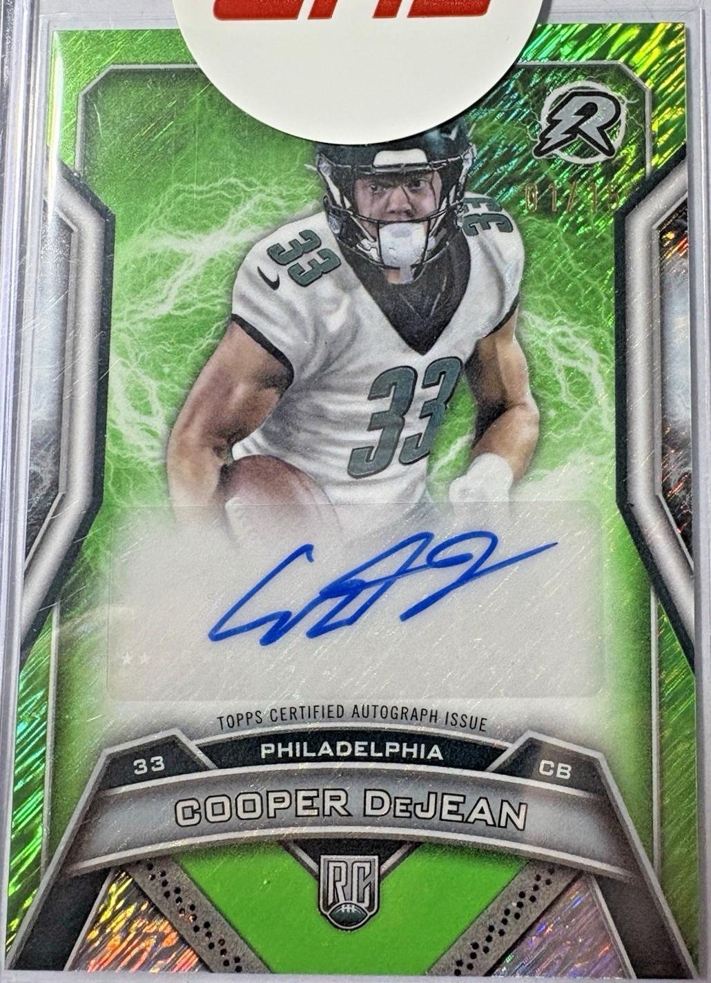 Cooper DeJean [Lime Green Static] #RRS-CD