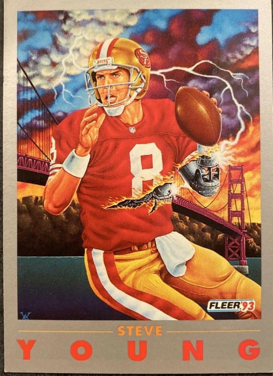Steve Young #247 Football Cards 1993 Fleer