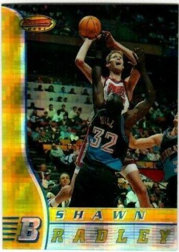 Shawn Bradley Atomic Refractor #28 Basketball Cards 1996 Bowman's Best