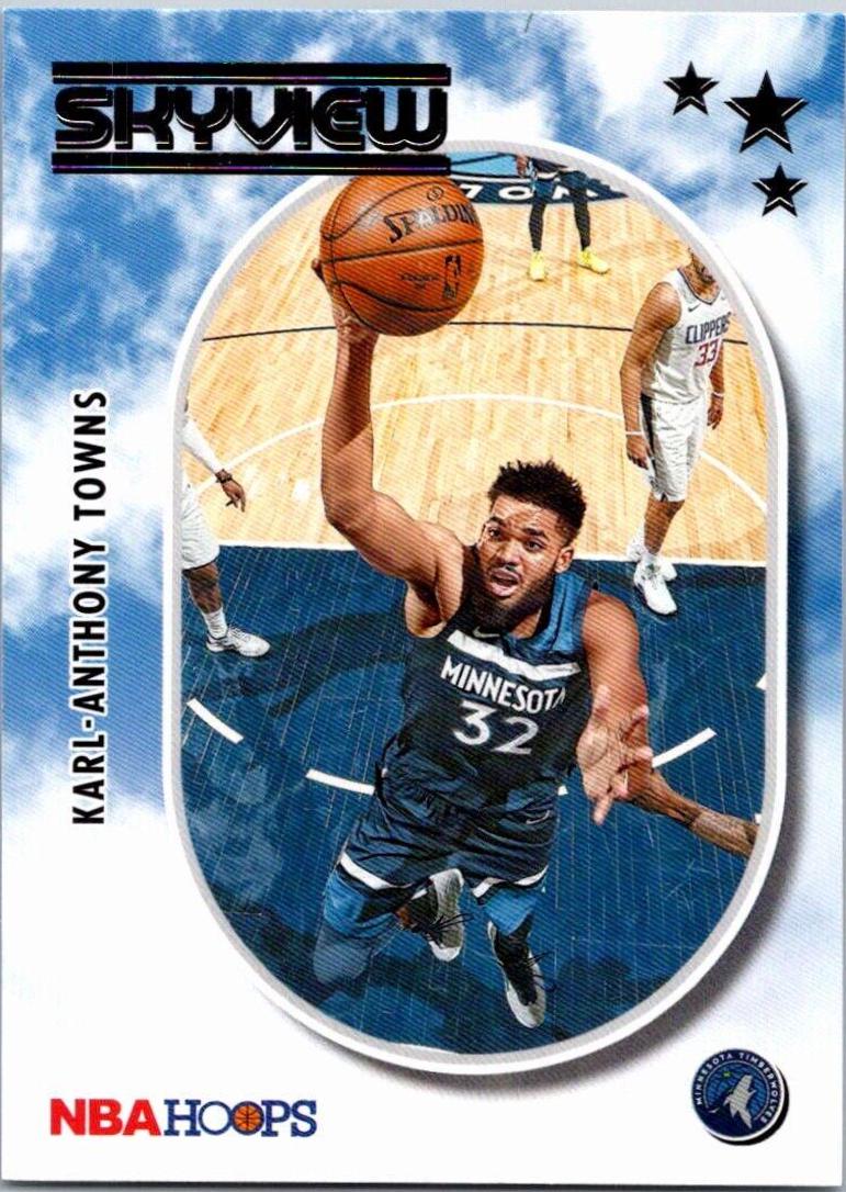 Karl Anthony Towns #10 Basketball Cards 2021 Panini Hoops Skyview