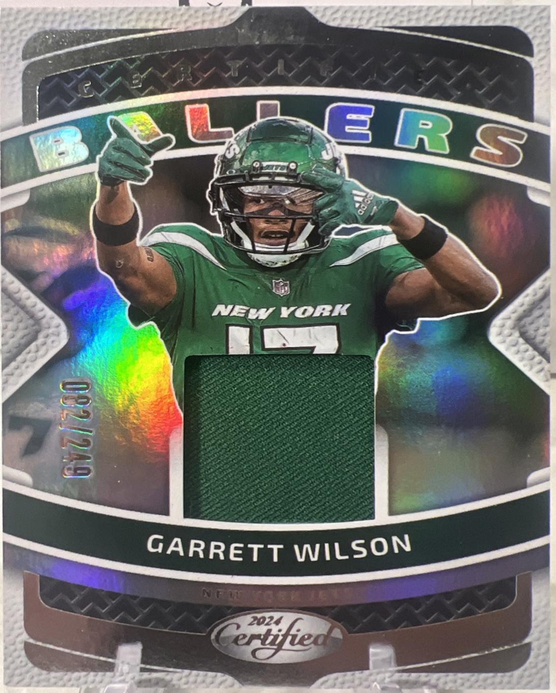 Garrett Wilson #CBM-GWN Football Cards 2024 Panini Certified Ballers Mirror