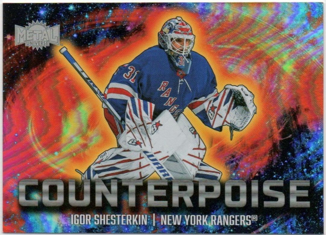 Igor Shesterkin #10 Hockey Cards 2024 SkyBox Metal Universe Counterpoise