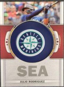 Julio Rodriguez #TLP-JR Baseball Cards 2023 Topps Team Logo Patch
