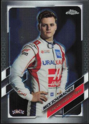 Mick Schumacher #17 Racing Cards 2021 Topps Chrome Formula 1