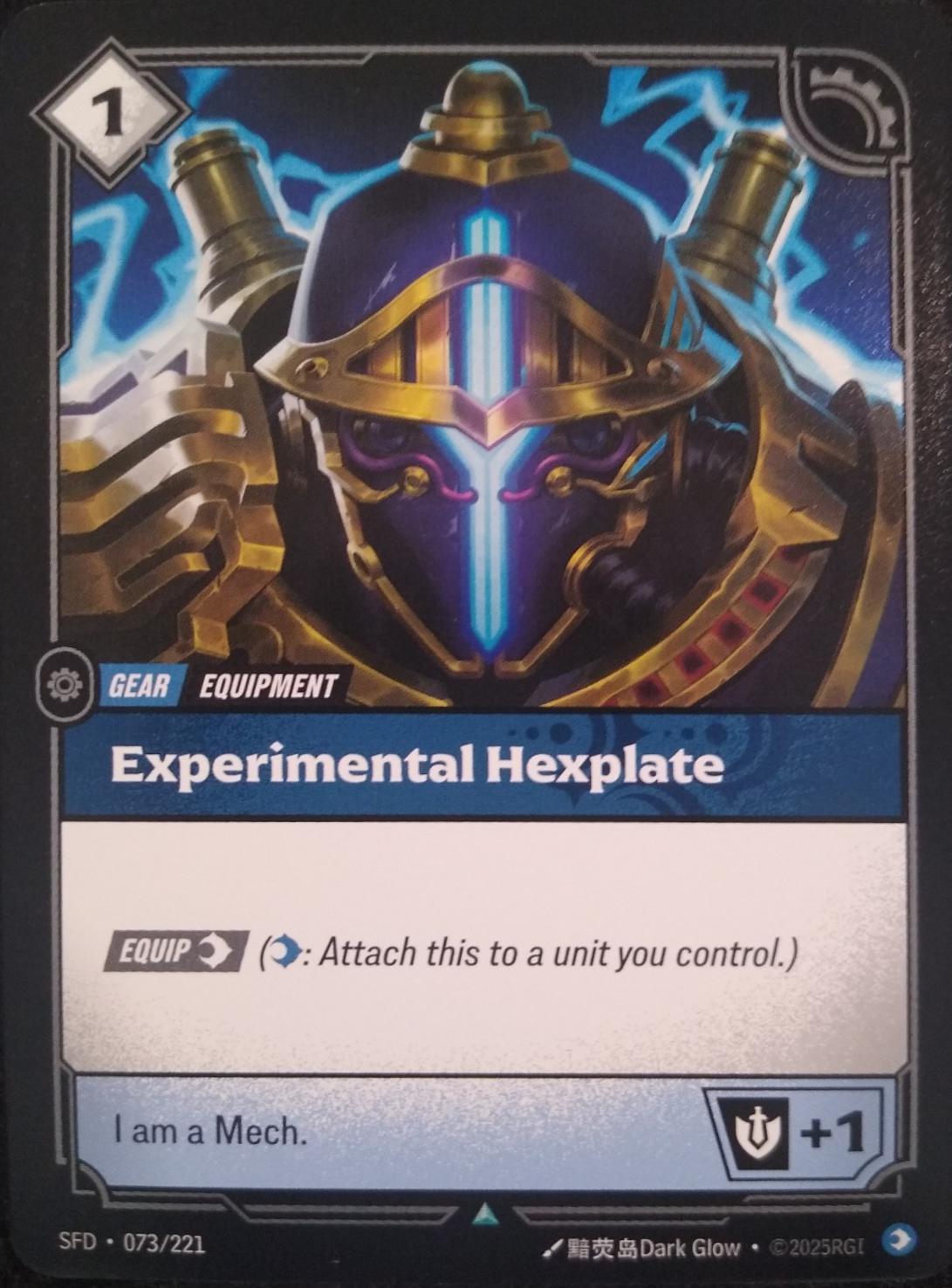 Experimental Hexplate front