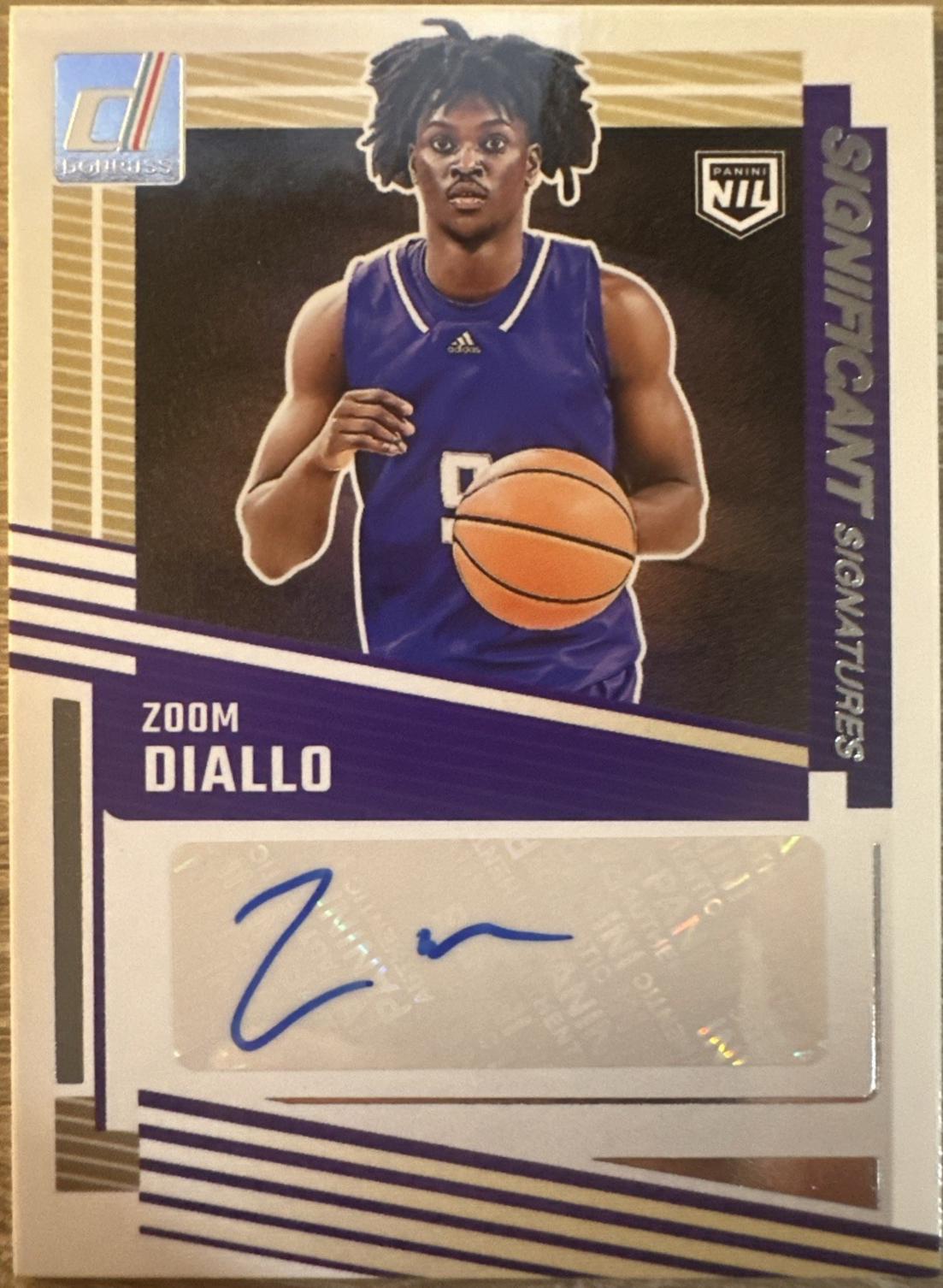 Zoom Diallo #45 2025 Panini Donruss Significant Signature Basketball