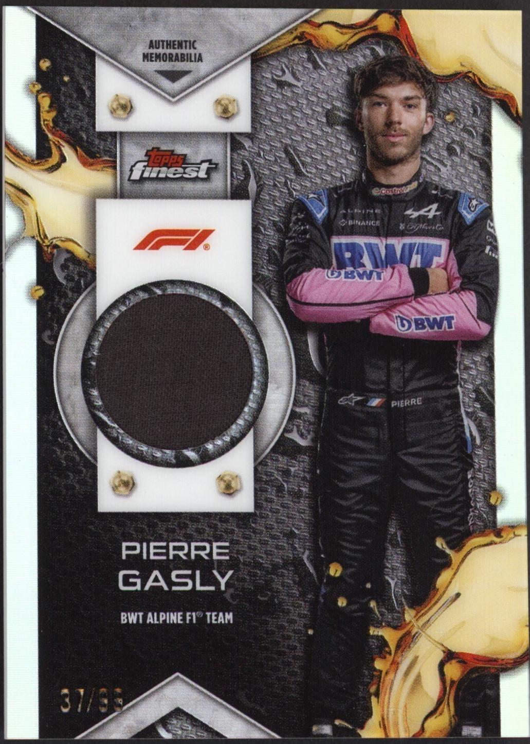 Pierre Gasly #F1R-GAS Racing Cards 2024 Topps Finest Formula 1 Relic