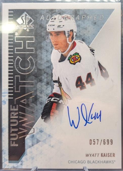 Wyatt Kaiser #RFWA-WK 2023 Sp Authentic Retro Future Watch Autograph Hockey