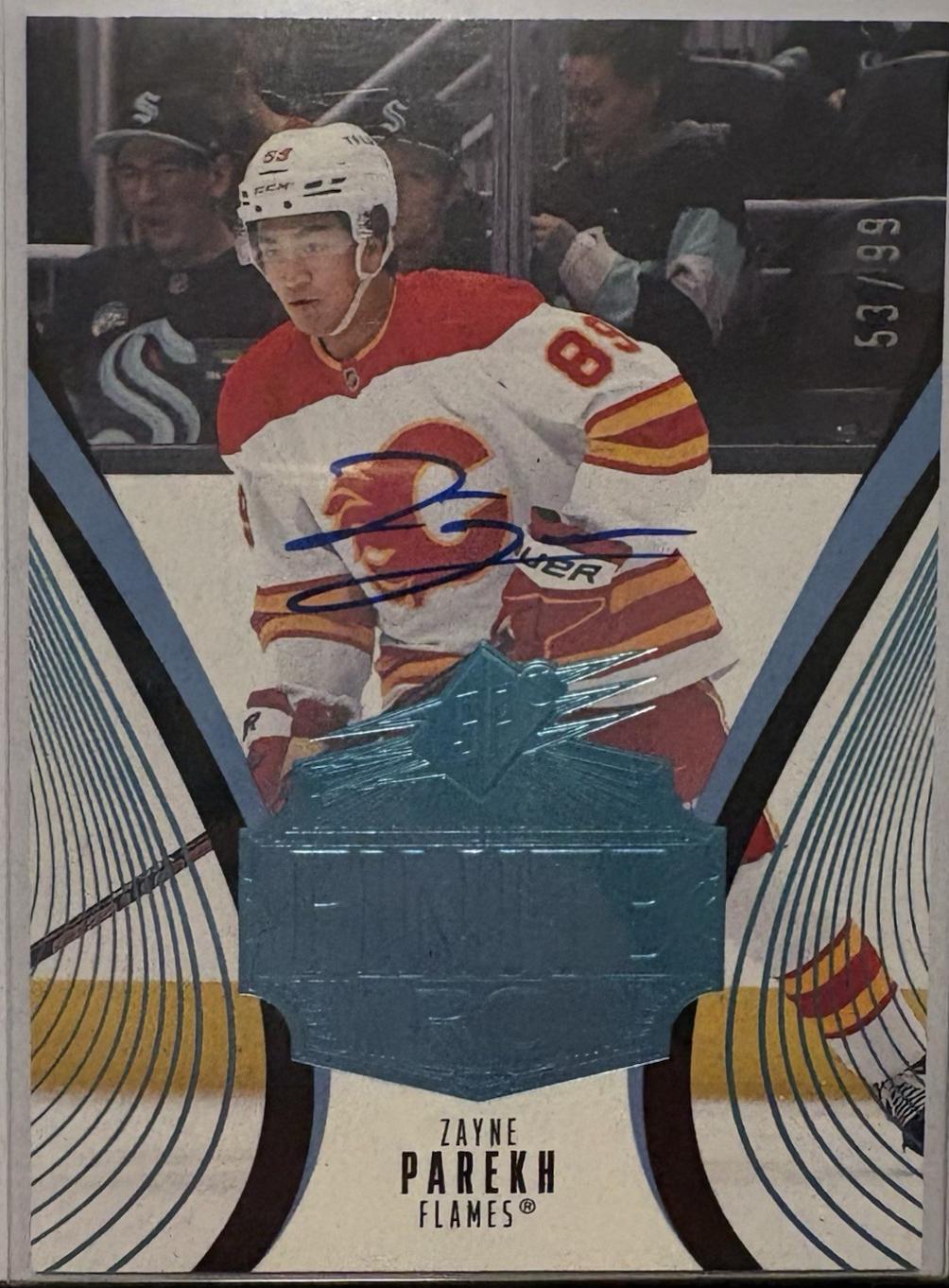 Zayne Parekh #45 2025 Spx Finite Autograph Hockey