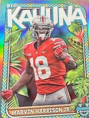 Marvin Harrison Jr. #TBK-25 Football Cards 2023 Bowman Chrome University The Big Kahuna