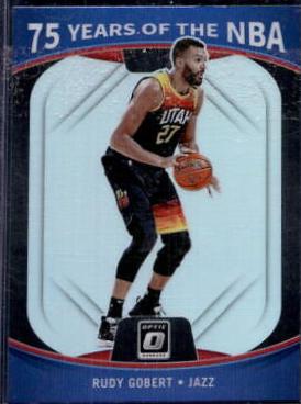 Rudy Gobert #35 Basketball Cards 2021 Panini Donruss Optic 75 Years of the NBA