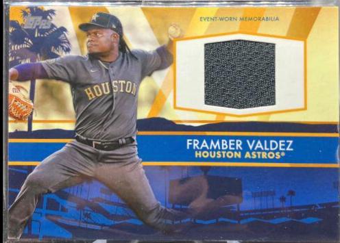 Framber Valdez #ASSC-FV Baseball Cards 2022 Topps Update All Star Stitches Relics