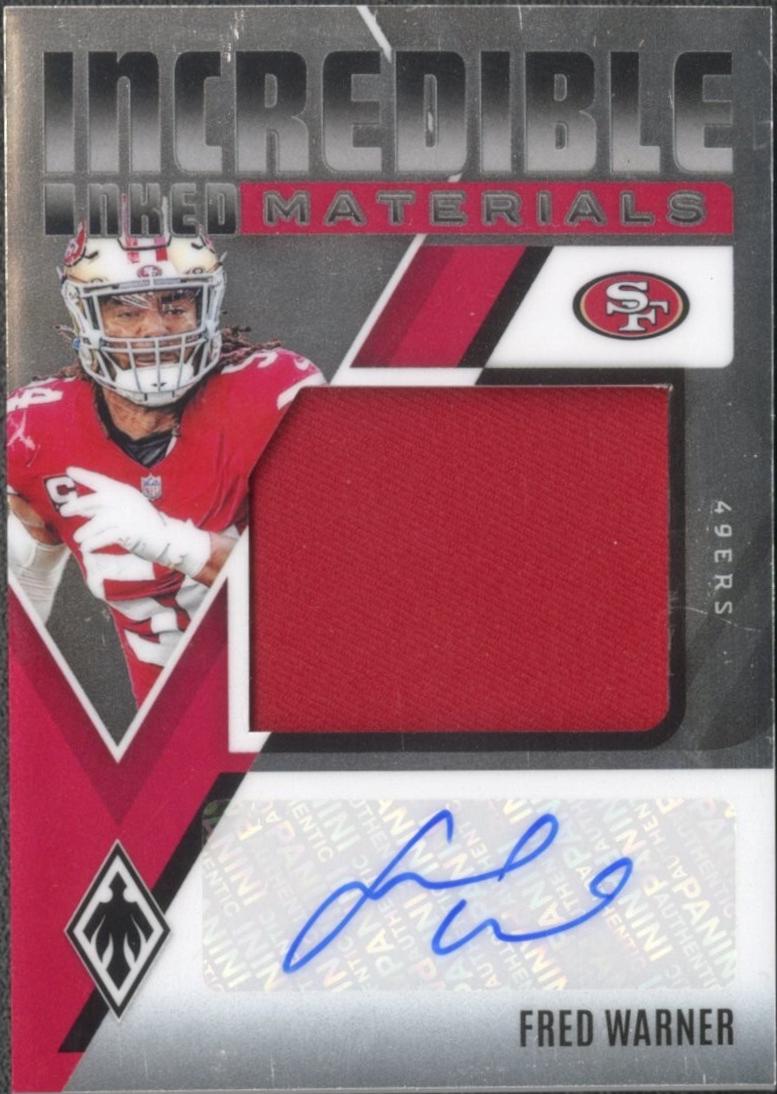 Fred Warner #IIM-FWR Football Cards 2024 Panini Phoenix Incredible Inked Materials