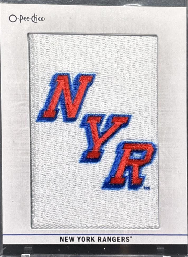 New York Rangers #394 Hockey Cards 2024 O-Pee-Chee Team Logo Patch
