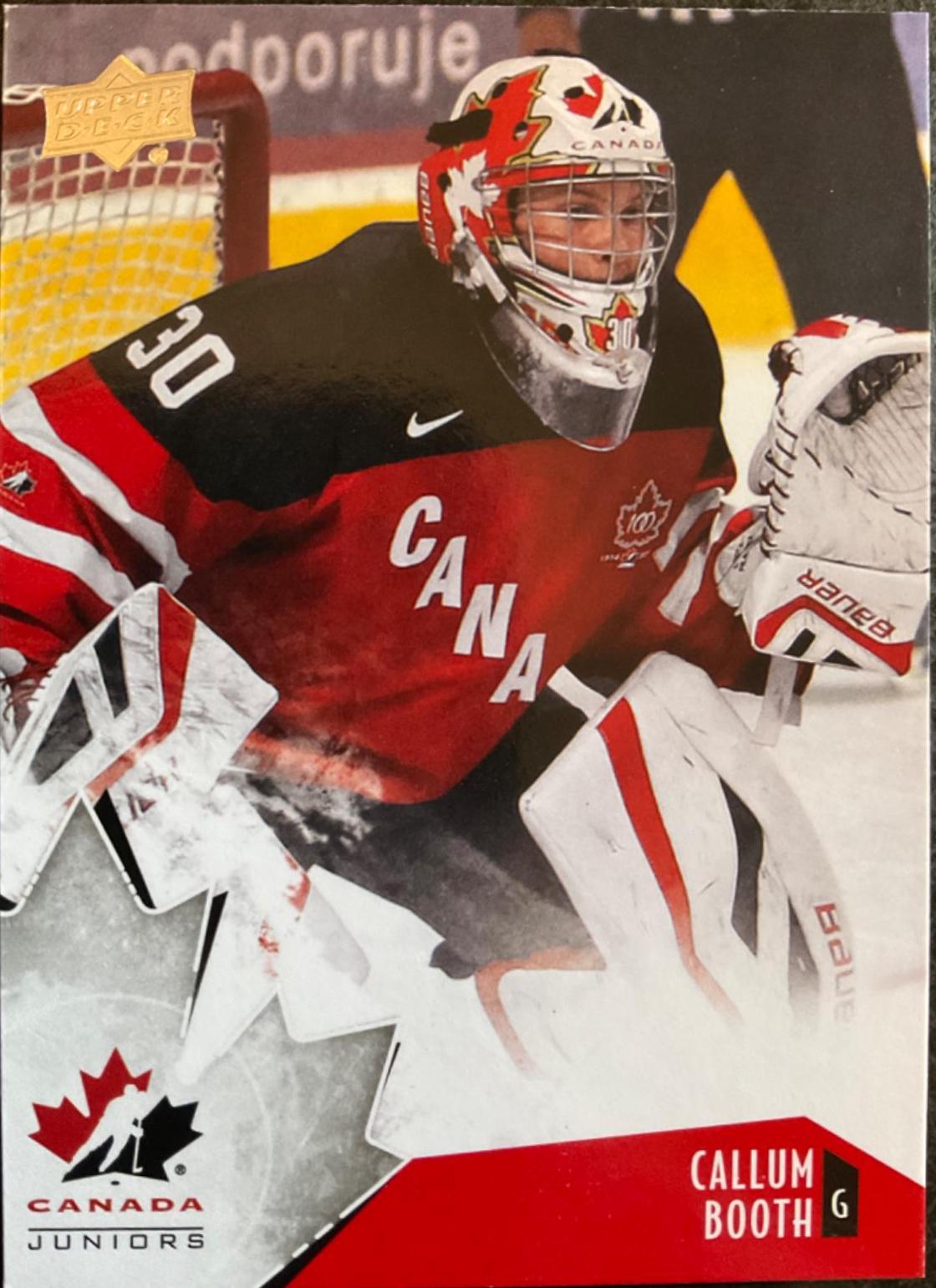 Callum Booth #1 Hockey Cards 2015 Upper Deck Team Canada Juniors