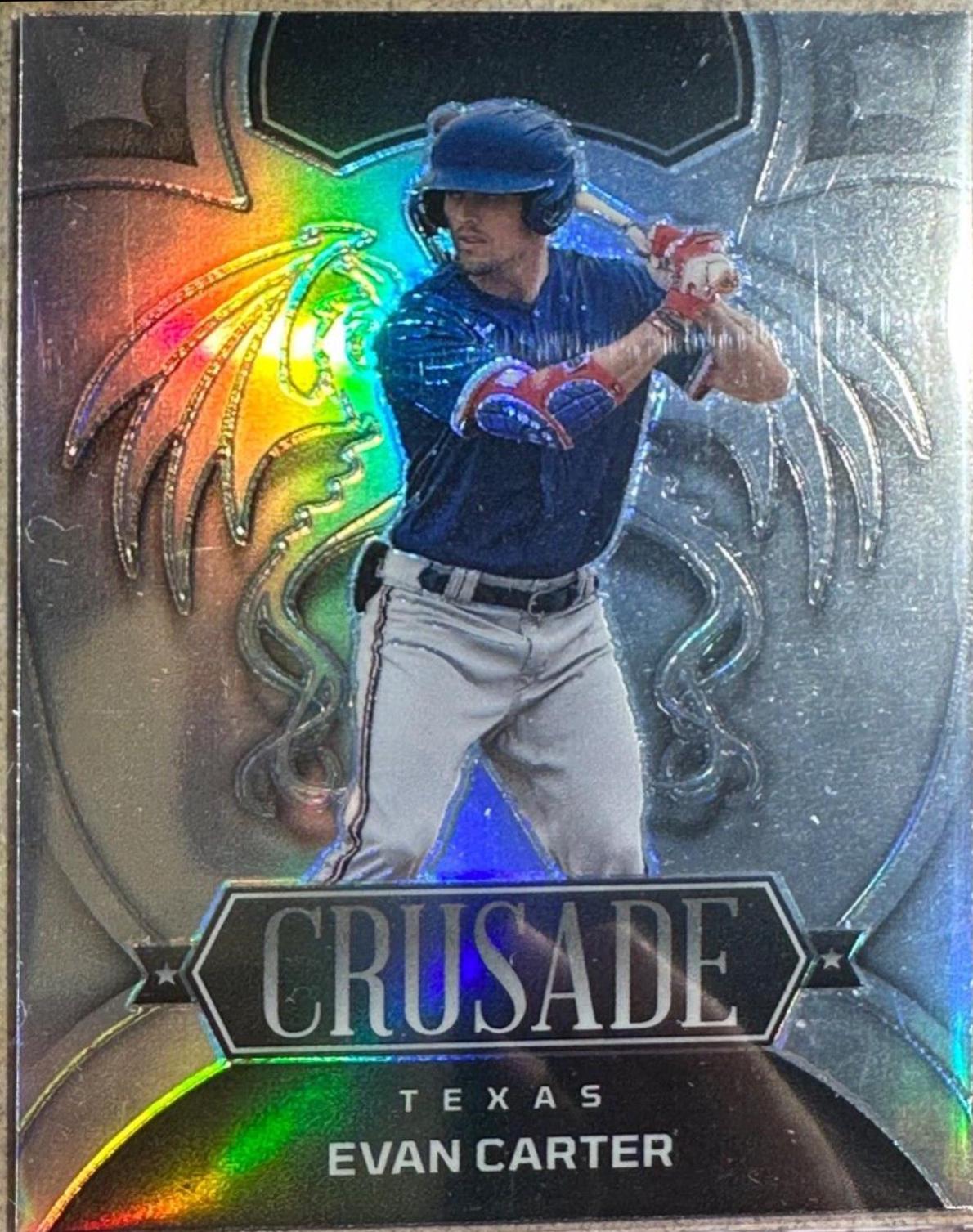 Evan Carter #1 Baseball Cards 2023 Panini Chronicles Crusade