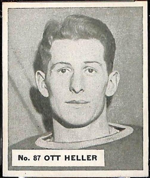 Ott Heller #87 Hockey Cards 1937 V356 World Wide Gum