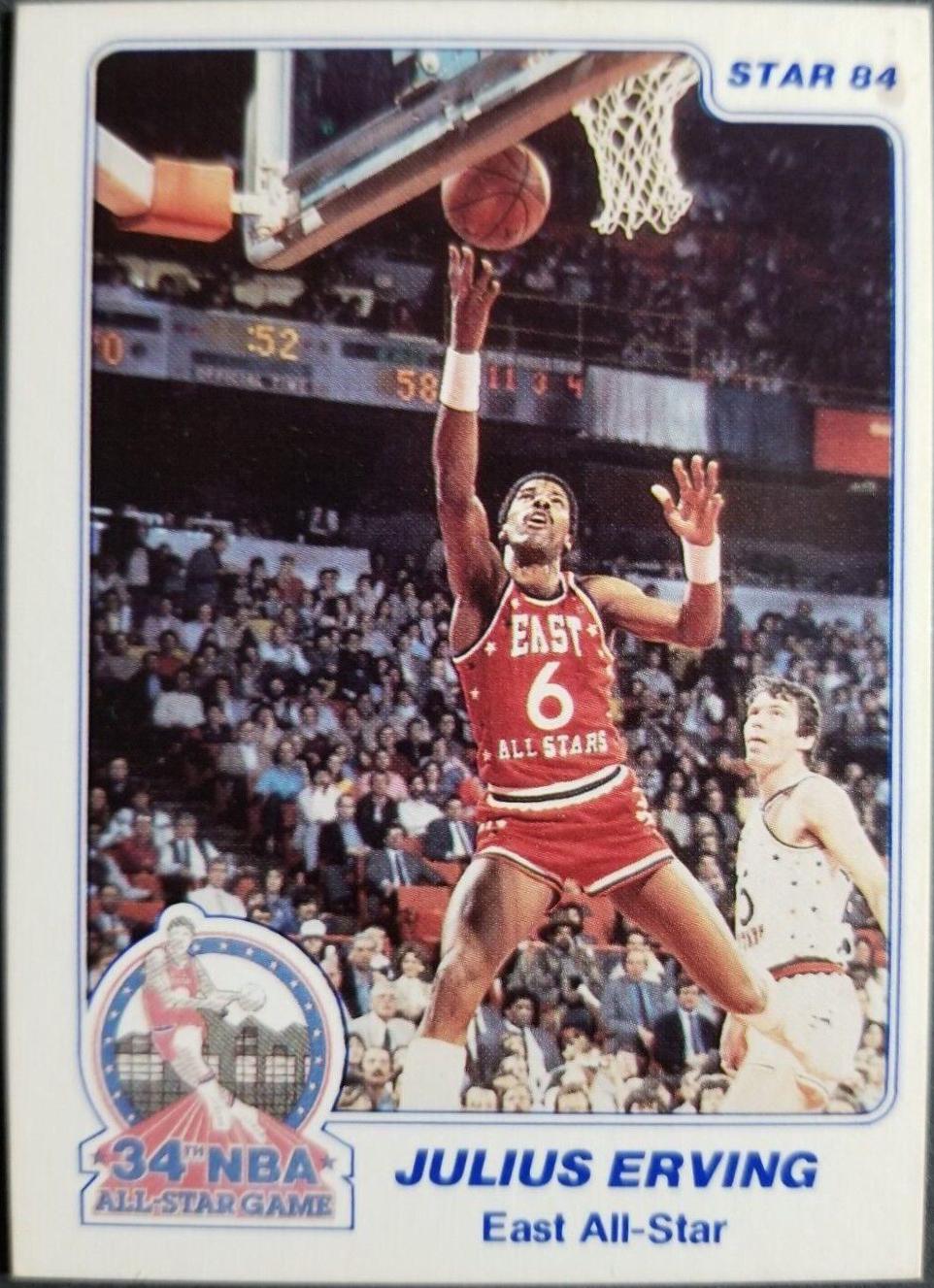 Julius Erving #4 Basketball Cards 1984 All Star Game