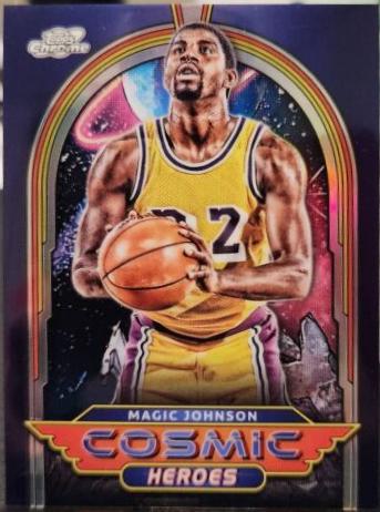 Magic Johnson #CH-8 Basketball Cards 2023 Topps Cosmic Chrome Heroes
